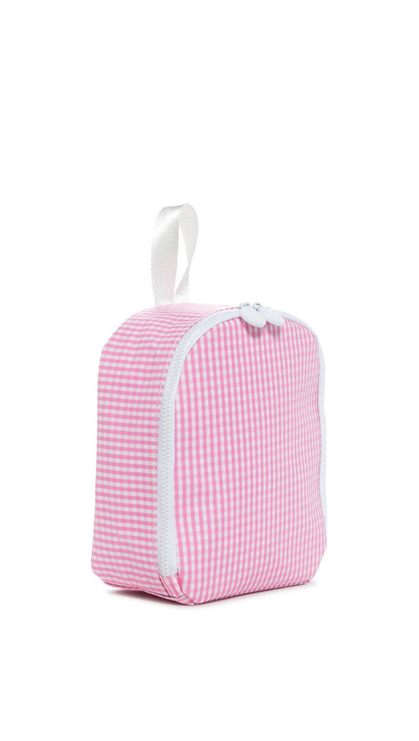 Pink gingham TRVL Bring It lunch bag