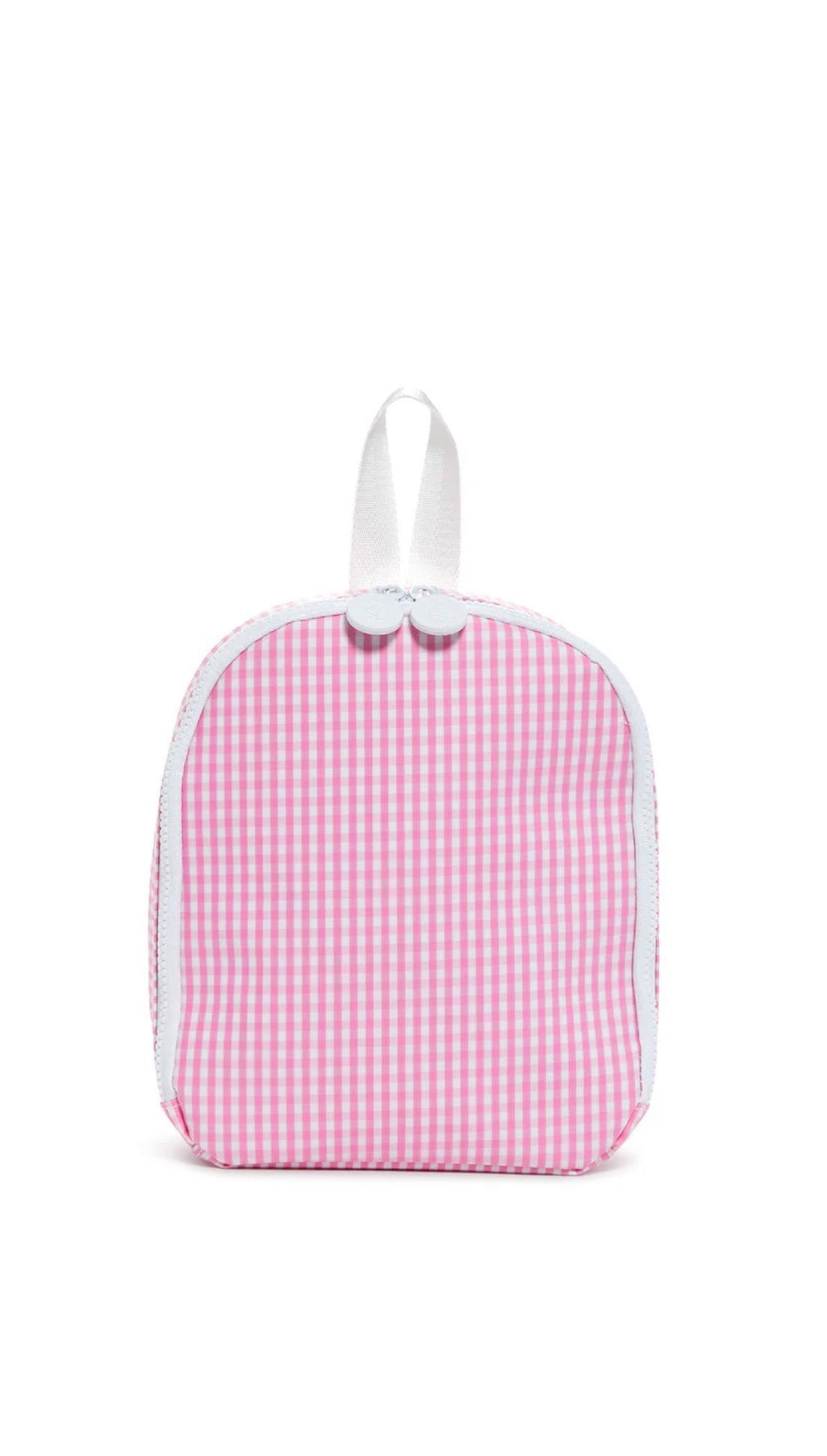 Pink gingham TRVL Bring It lunch bag