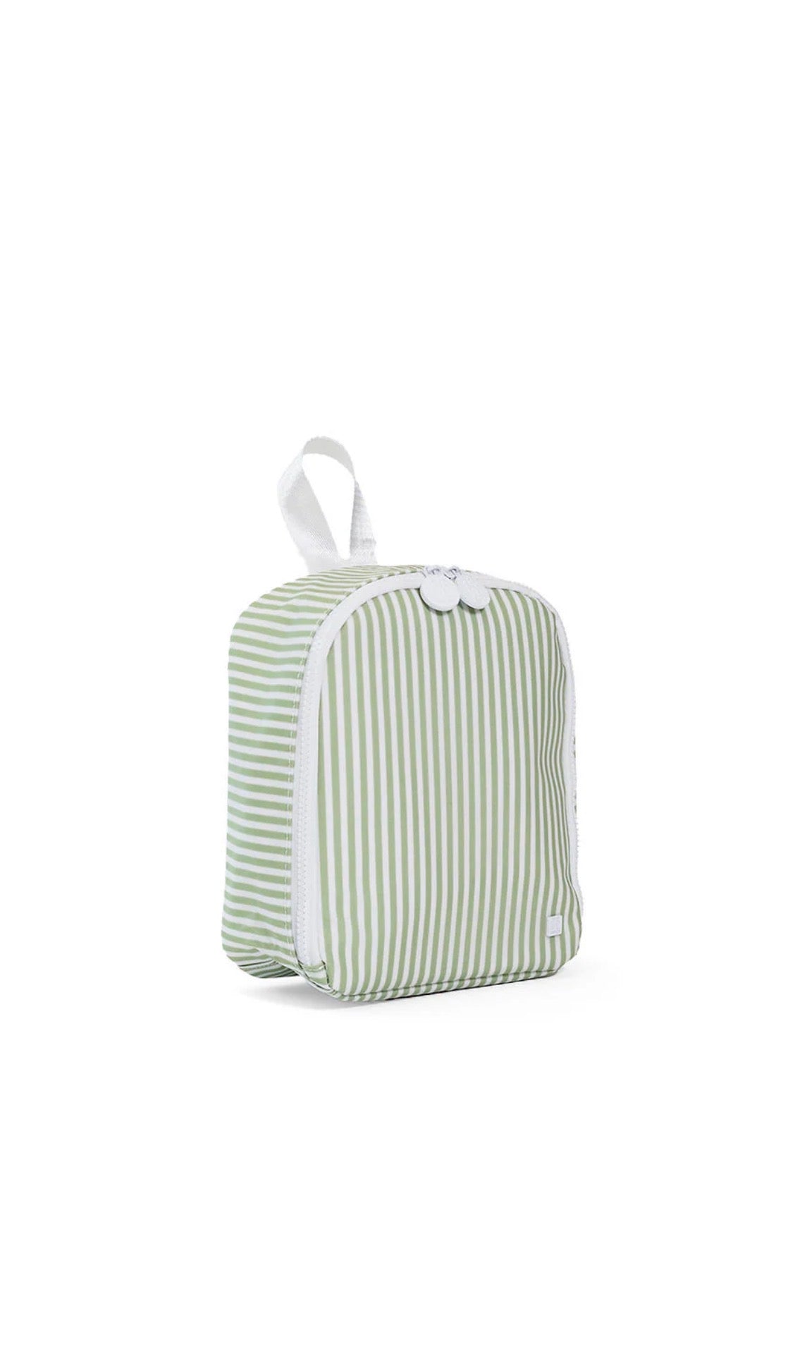 Sage green Pimlico stripe TRVL Bring It lunch bag