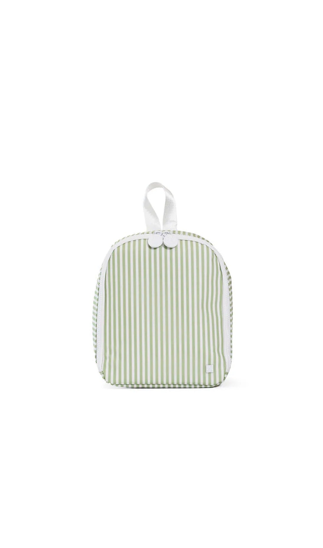 Sage green Pimlico stripe TRVL Bring It lunch bag