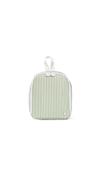 Sage green Pimlico stripe TRVL Bring It lunch bag