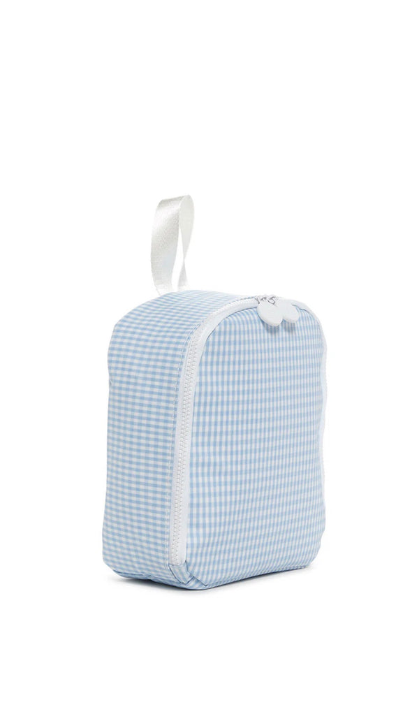 Sky blue gingham TRVL Bring It lunch bag