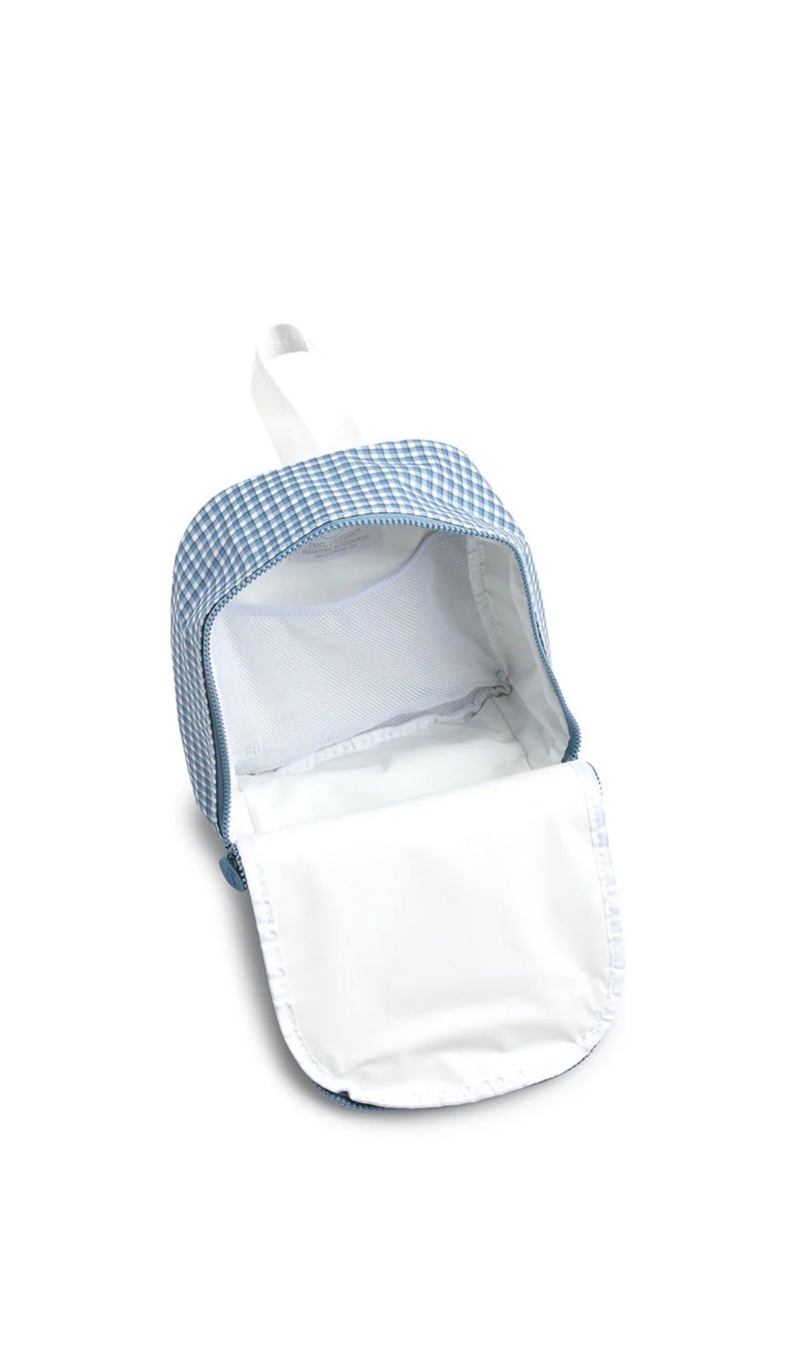 Sky blue gingham TRVL Bring It lunch bag