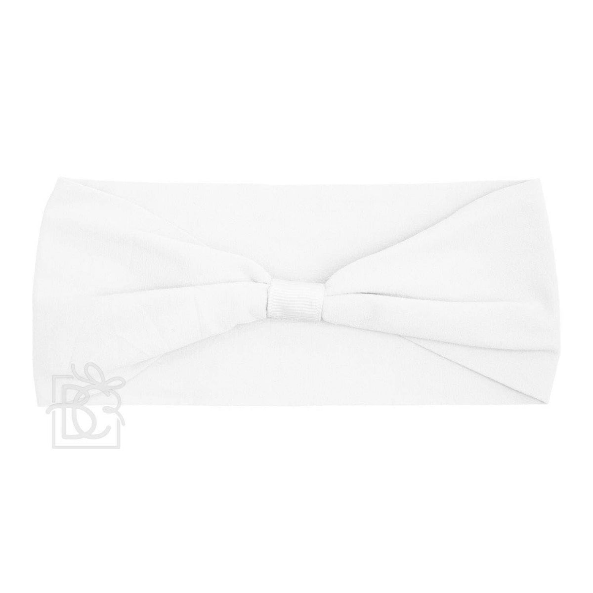 White bow headband for baby