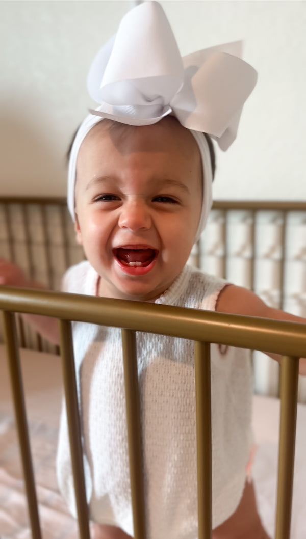 White bow headband