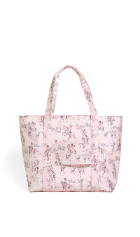 Pink cowboy toilel tote bag on a white background