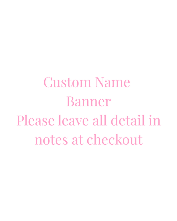 Custom name banner for baby nursery