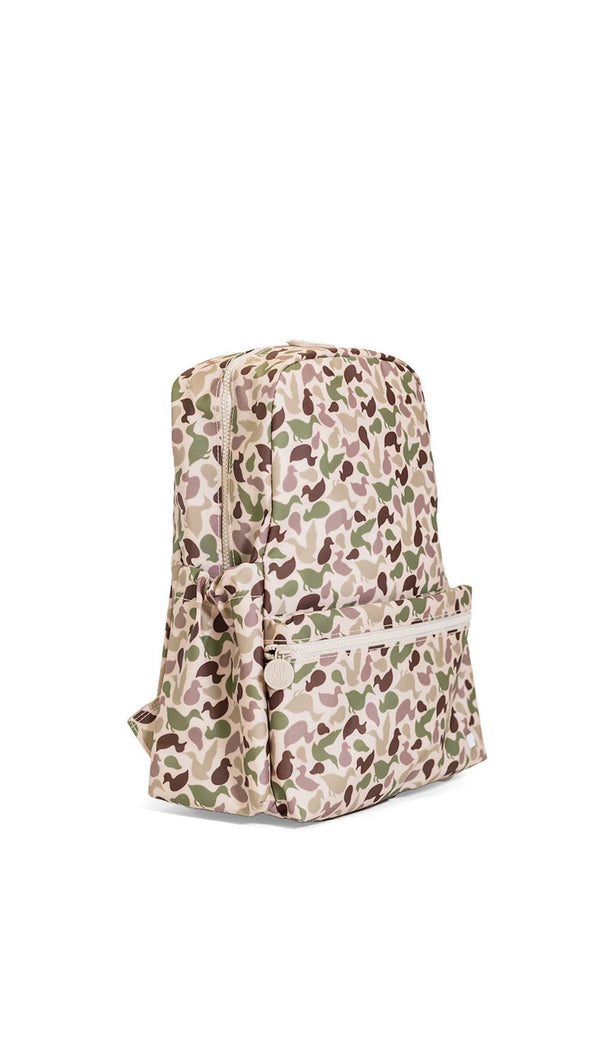 Camo decoy duck print TRVL Backpacker bag