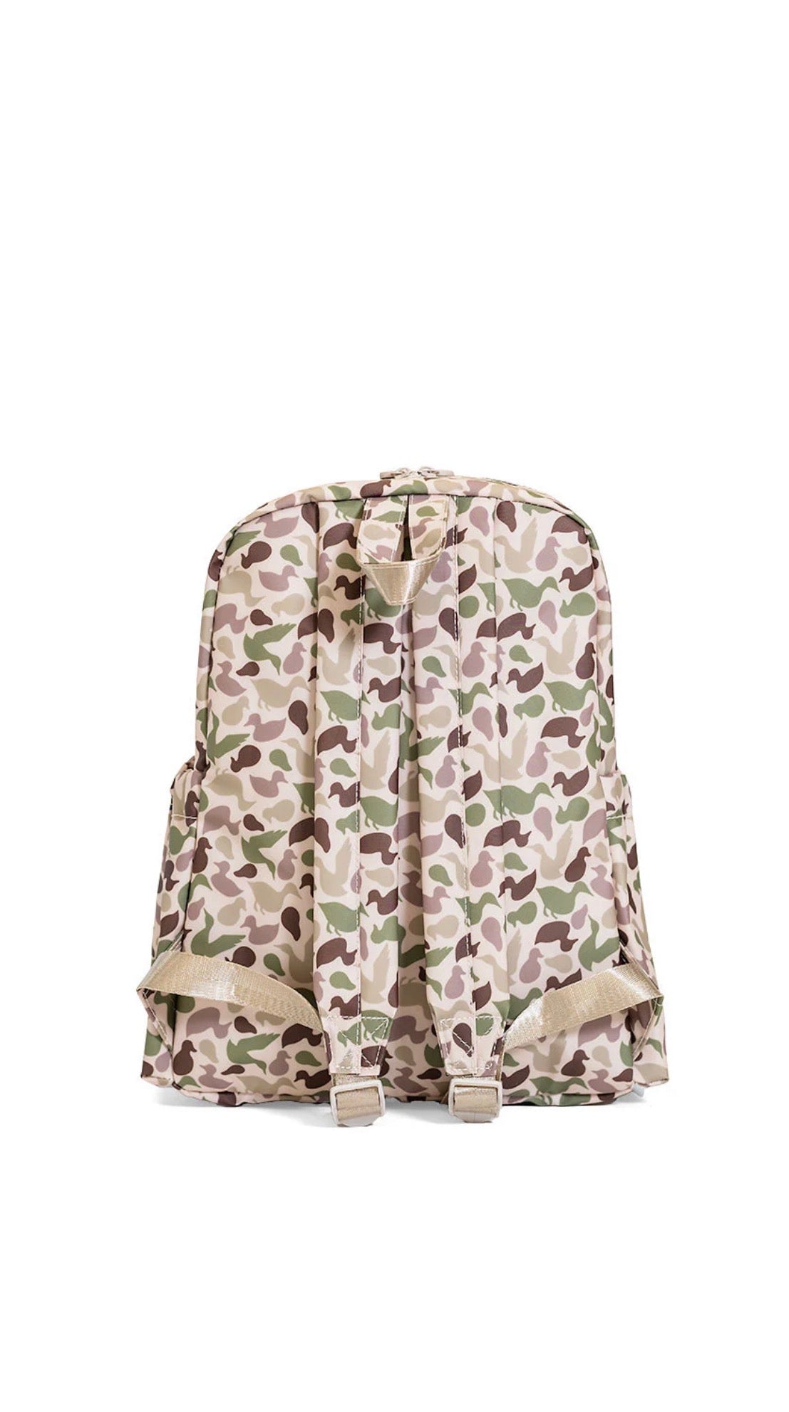 Camo decoy duck print TRVL Backpacker bag
