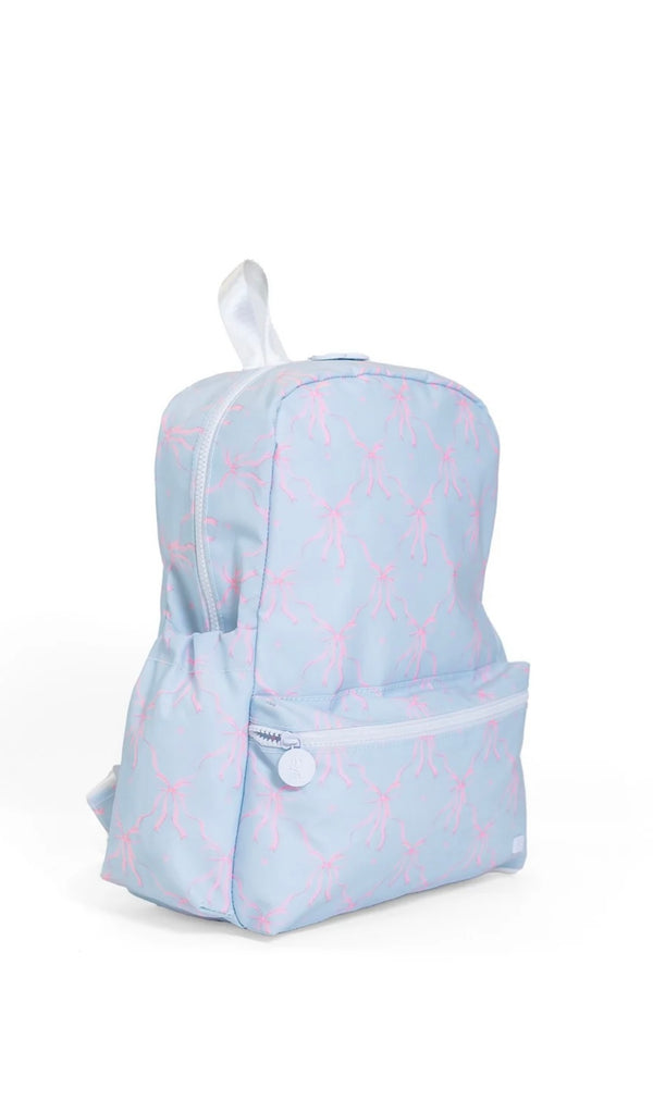 Eloise bow print TRVL Backpacker bag