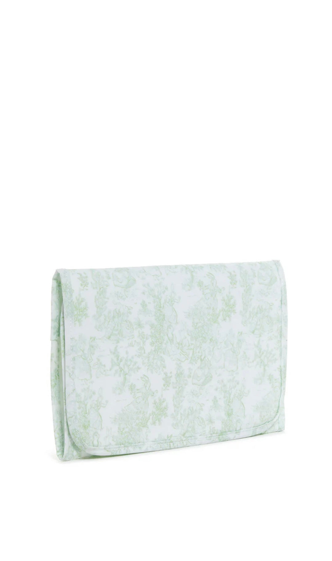 Green bunny toile changing pad
