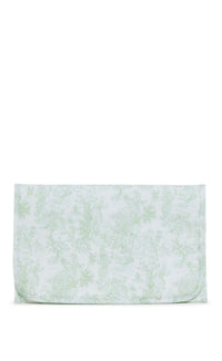Green bunny toile changing pad