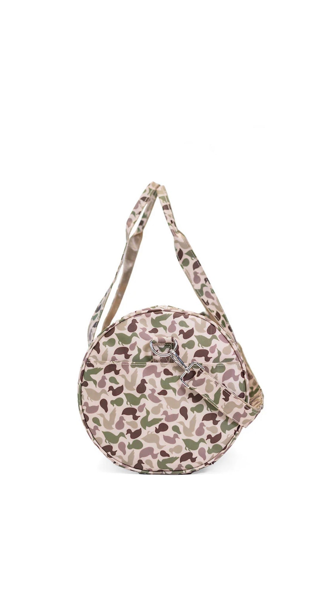 Camo decoy duck print TRVL Large Roll Duffel bag