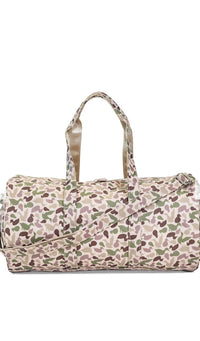 Camo decoy duck print TRVL Large Roll Duffel bag