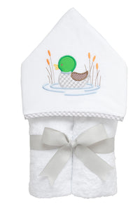 Mallard duck print hooded towel for kids
