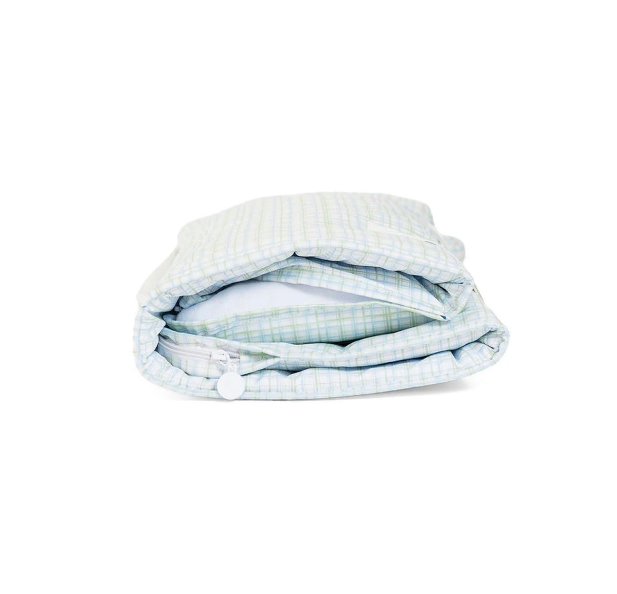 Green plaid TRVL nap mat