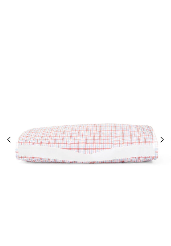 Red plaid TRVL nap mat