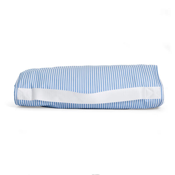 Chambray blue Pimlico stripe TRVL nap mat