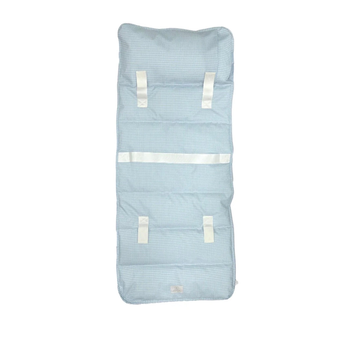Mist blue gingham TRVL nap mat