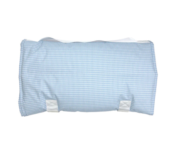 Mist blue gingham TRVL nap mat
