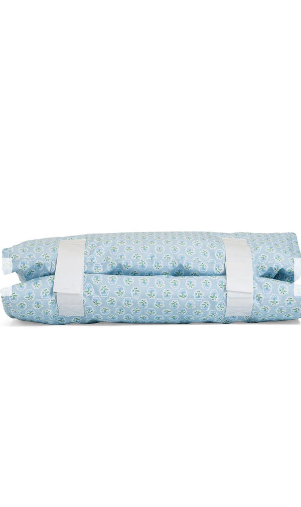 Blue petite fleur floral TRVL nap mat