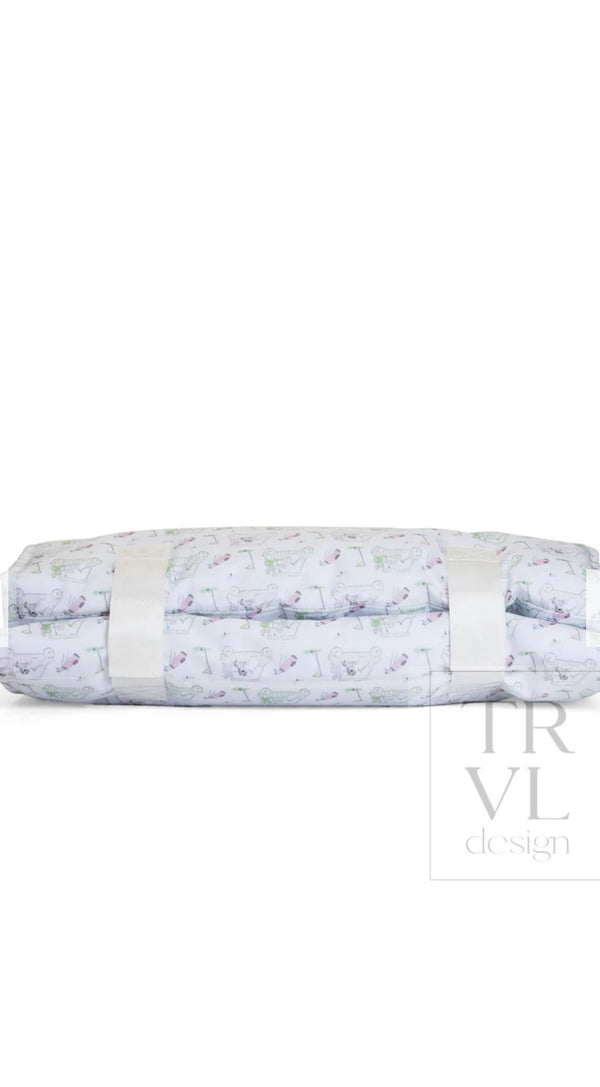 Pink golf print TRVL nap mat
