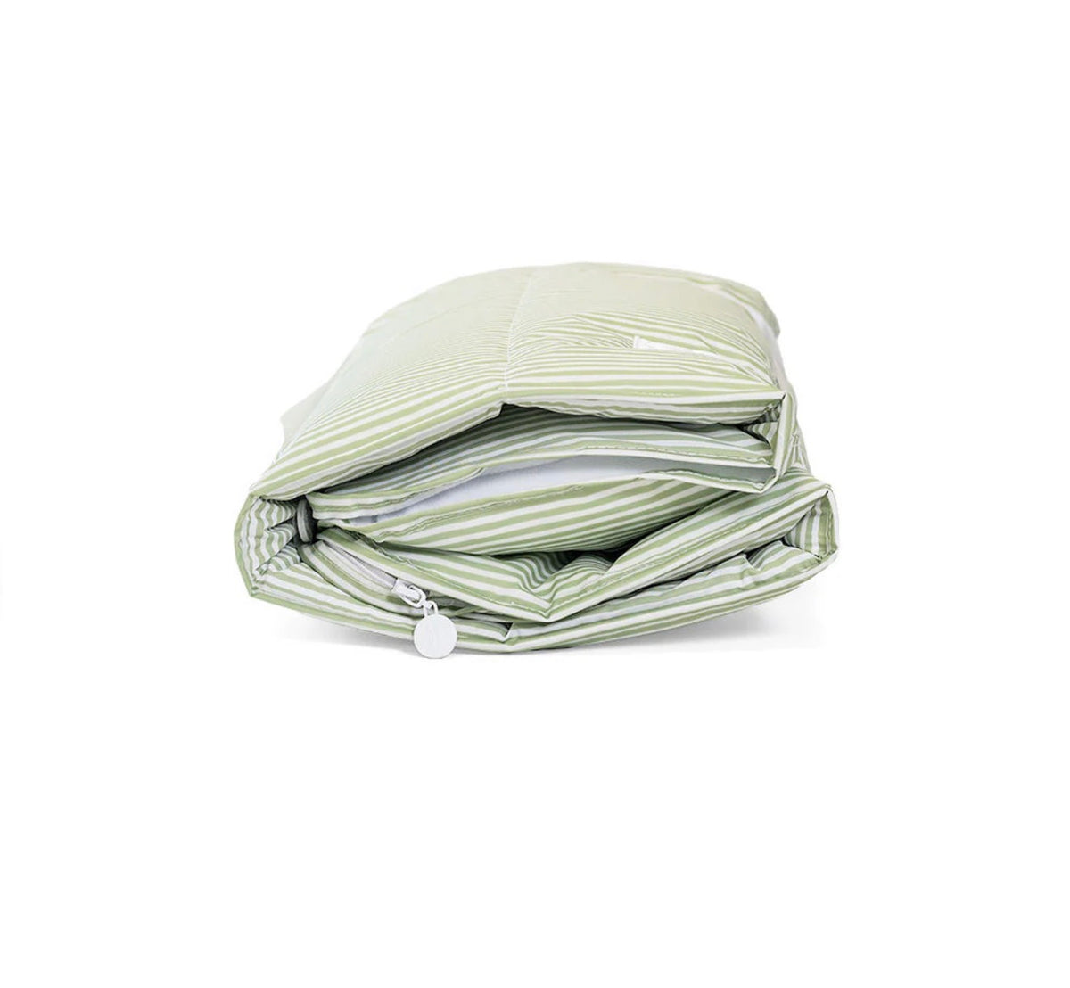 Sage green Pimlico stripe TRVL nap mat
