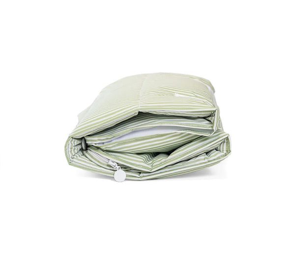 Sage green Pimlico stripe TRVL nap mat