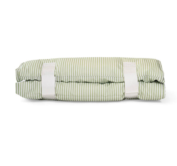 Sage green Pimlico stripe TRVL nap mat
