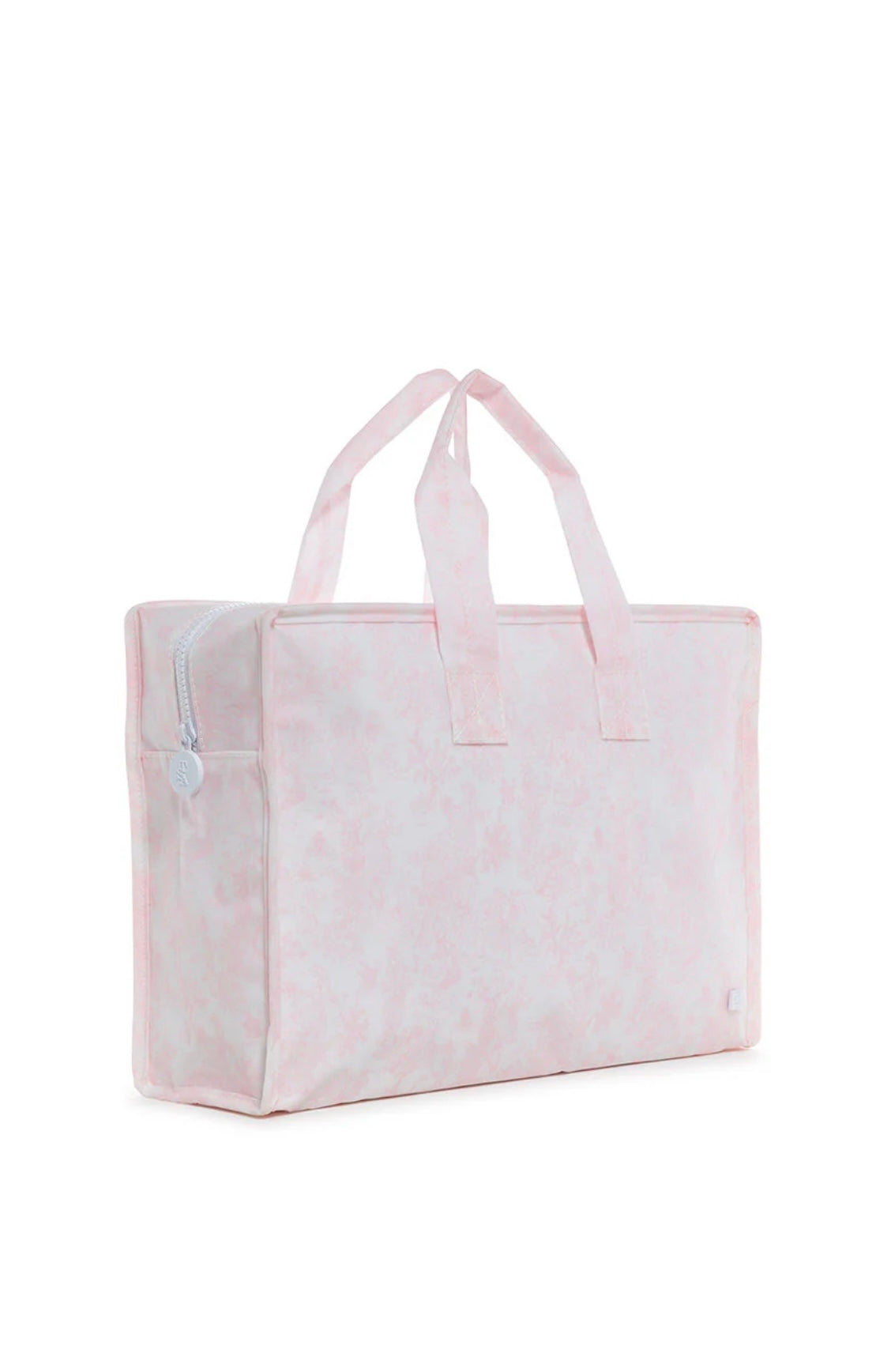 Pink bunny toile TRVL overnight tote bag