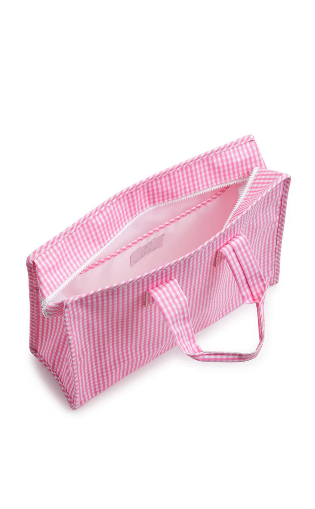 Pink bunny toile TRVL overnight tote bag