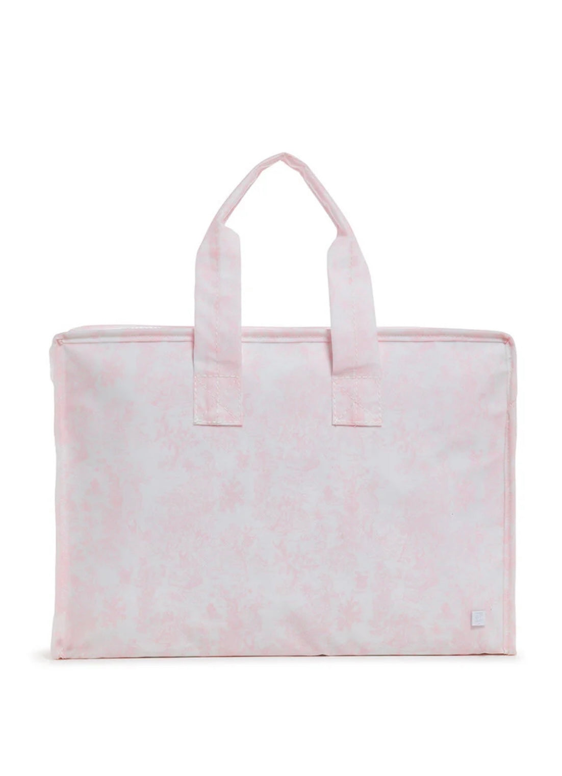 Pink bunny toile TRVL overnight tote bag