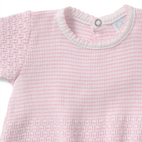 Pink knit ruffle hem bubble by Paty