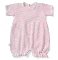 Pink knit ruffle hem bubble by Paty