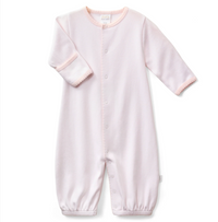 Pink stripe organic cotton interlock converter gown by Paty