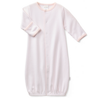 Pink stripe organic cotton interlock converter gown by Paty