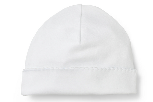 White pima cotton beanie by Paty