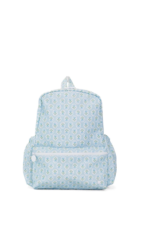 Blue petite fleur floral TRVL Backpacker bag