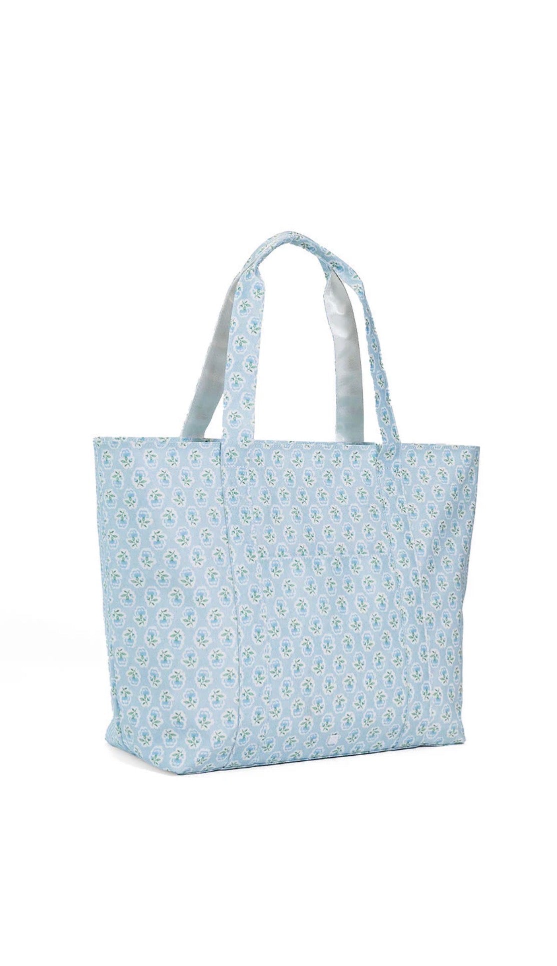 Blue petite fleur floral TRVL jumbo tote bag