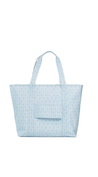 Blue petite fleur floral TRVL jumbo tote bag