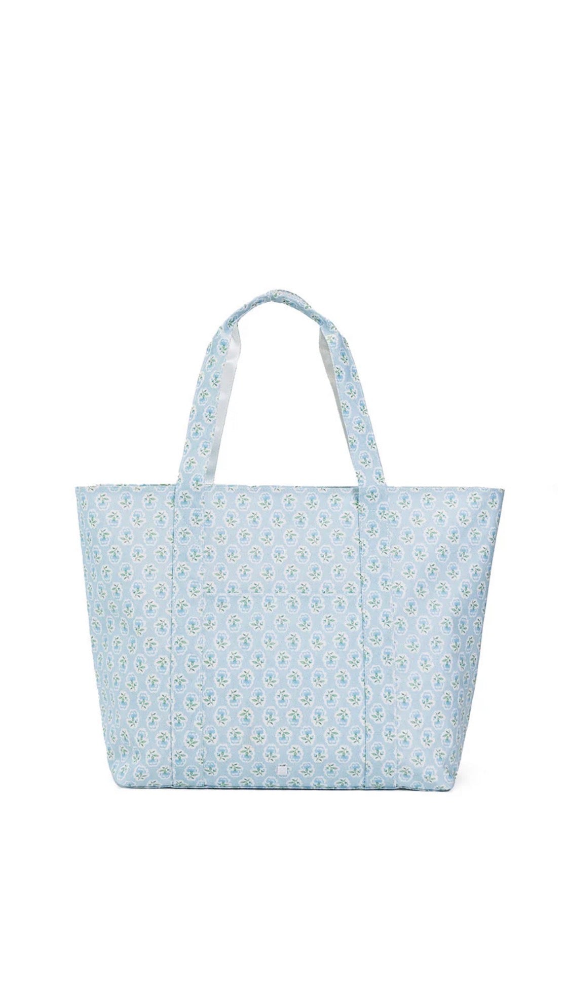 Blue petite fleur floral TRVL jumbo tote bag