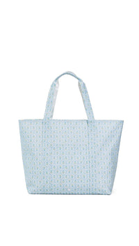 Blue petite fleur floral TRVL jumbo tote bag