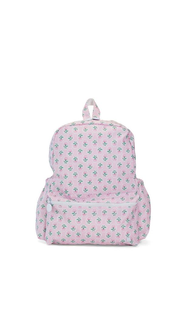 Pink petite fleur floral TRVL Backpacker bag