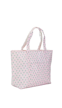 Pink petite fleur floral TRVL jumbo tote bag