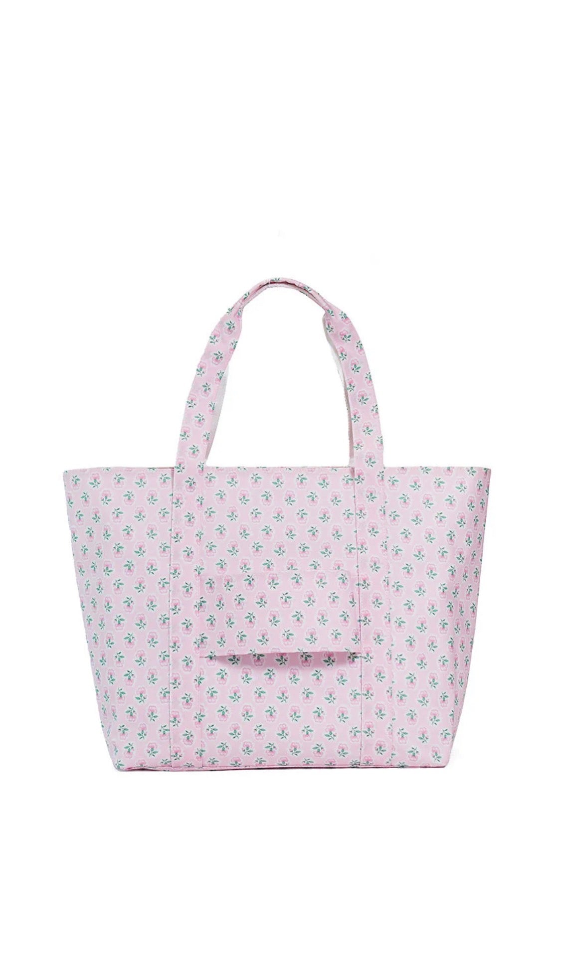 Pink petite fleur floral TRVL jumbo tote bag