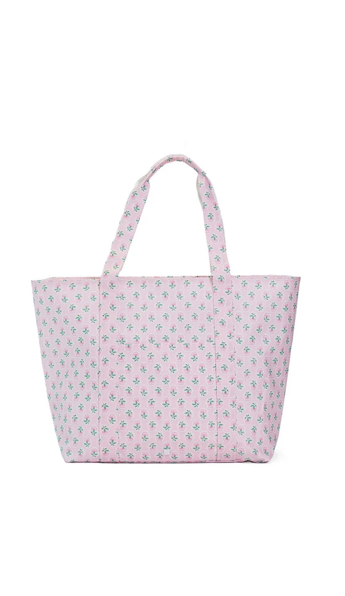 Pink petite fleur floral TRVL jumbo tote bag