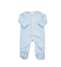White picot trim footie for baby