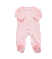 White picot trim footie for baby