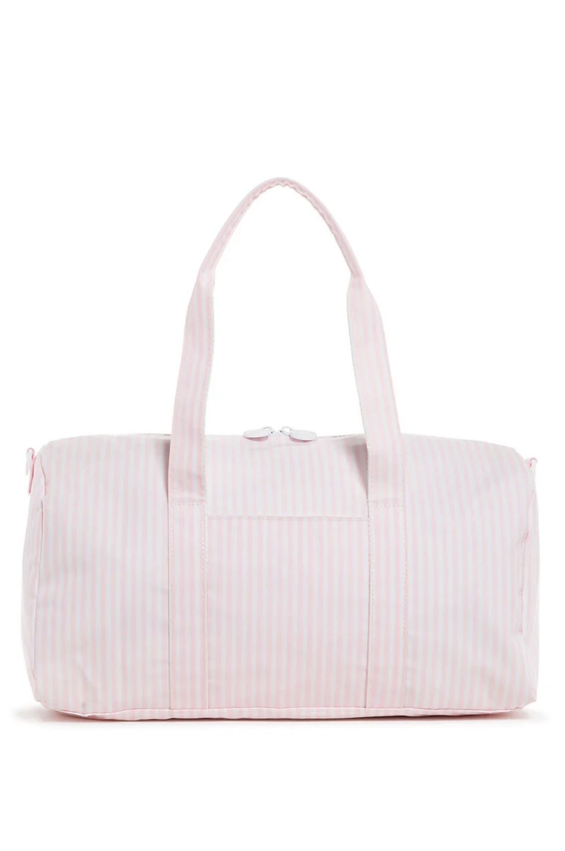 Pink Pimlico stripe TRVL Weekender duffel bag