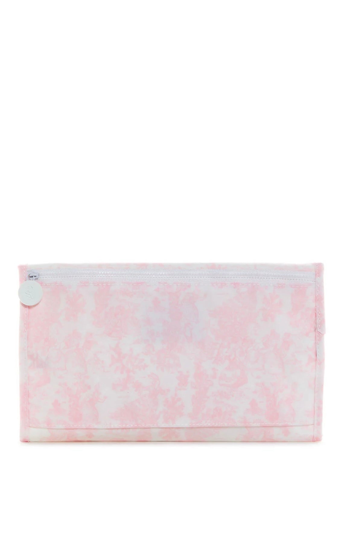 Pink bunny toile changing pad